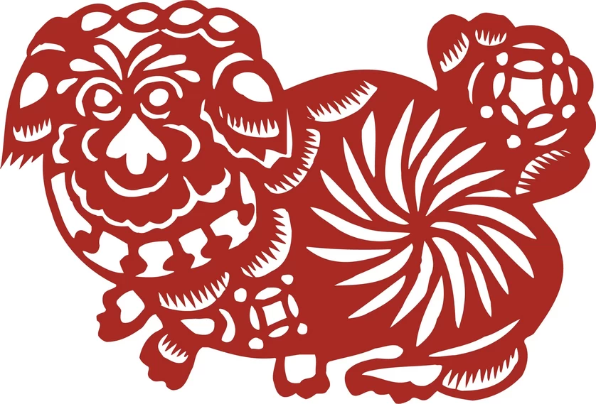 中国风中式传统喜庆民俗人物动物窗花剪纸插画边框AI矢量PNG素材【541】